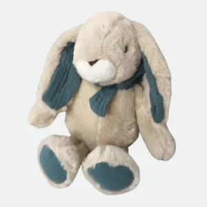 Coelho em Pelúcia Bege c/ Azul 20cm
