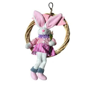 Guirlanda Coelha Rosa 48Cm