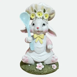 Coelho Confeiteiro Decorativo Páscoa Em Resina - 16cm