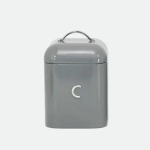 Pote Coffee Retro Hermético em Metal Cinza 1500ml