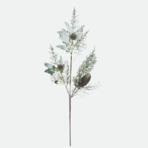 Haste Berry Natal C/Pinha (Branco) 70Cm