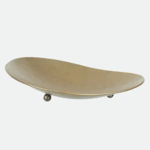 Centro De Mesa Metal (Dourado) 4,5X23x18cm