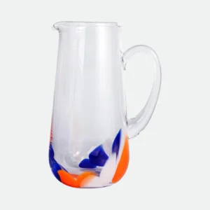 Jarra em Vidro 1,8L Laranja/Azul/Branco Fracalanza - Full Fit