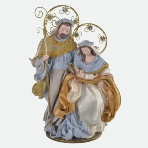 Sagrada Família Natal Coleção Celeste (Azul e Dourado) 34,5cm