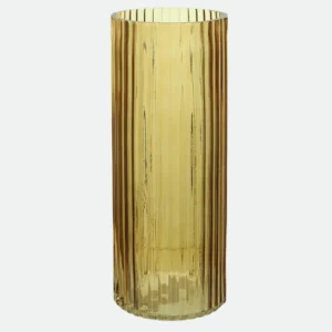 Vaso Vidro Texturizado Âmbar 30cm