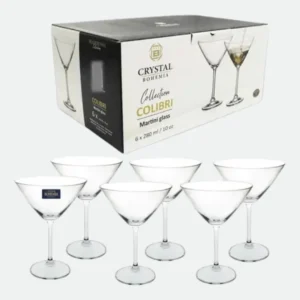 Jogo de 6 Taças p/ Martini em Cristal Bohemia Gastro 280ml