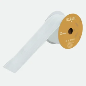 Fita Decorativa Branca Florarte – Rolo de Fita para Artesanato e Decoração 6,3cmx9,14m