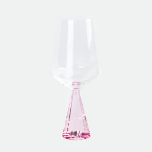 Taça para Vinho Diamante C/ Pé Rosa 600ml