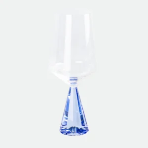 Taça Vinho Diamante com Pé Azul 600ml