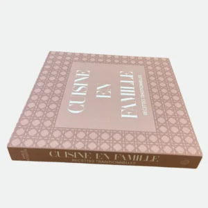 Caixa Livro Rosé CUISINE EN FAMILE 25X23X3cm