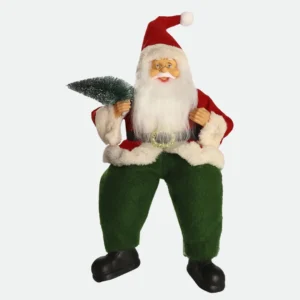 Papai Noel Sentado 30cm (Vermelho, Verde e Branco. )