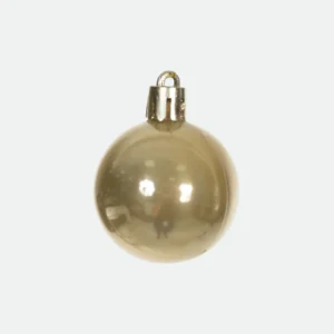 Tubo c/ 15 bolas peroladas Natalinas 4cm douradas
