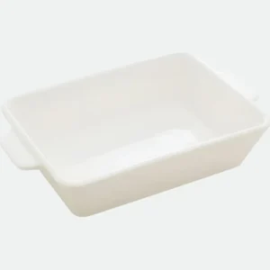Refratário Em Porcelana Com Alça Basic Branco 16,5 X 28 X 5 Cm