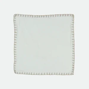 Jogo de Guardanapos de Algodão Jeri Branco 40x40cm – 4 Peças