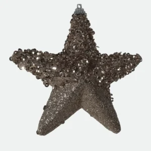 Enfeite Estrela Natal Dourada 11X4X11cm 8D