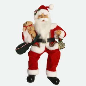 Papai Noel Natal Tradicional Sentado (Vermelho Branco) 45cm