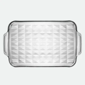 Travessa decorativa Tattile em cristal ecológico P33,6xL20cm