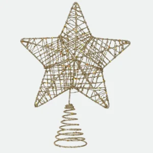 Ponteira De Árvore Estrela Natal (dourado) 23X18cm