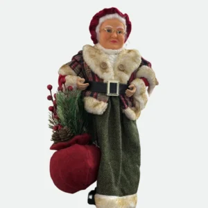 Mamãe Noel Natal em Pé ( Vermelho e Verde ) 45cm